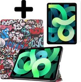 iPad Air 5 2022 Hoes Cover Book Case Met Screenprotector - Graffity