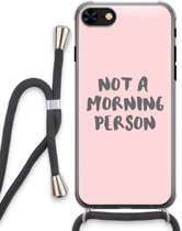 Case Company® - iPhone 7 hoesje met Koord - Morning person - Telefoonhoesje met Zwart Koord - Extra Bescherming aan alle Kanten en Over de Schermrand