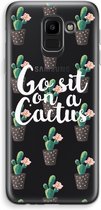 Case Company® - Samsung Galaxy J6 (2018) hoesje - Cactus quote - Soft Cover Telefoonhoesje - Bescherming aan alle Kanten en Schermrand