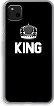Case Company® - Google Pixel 4a hoesje - King zwart - Soft Cover Telefoonhoesje - Bescherming aan alle Kanten en Schermrand