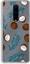 Case Company® - OnePlus 8 hoesje - Kokosnoot - Soft Cover Telefoonhoesje - Bescherming aan alle Kanten en Schermrand