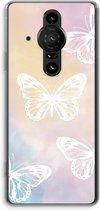 Case Company® - Sony Xperia Pro-I hoesje - White butterfly - Soft Cover Telefoonhoesje - Bescherming aan alle Kanten en Schermrand