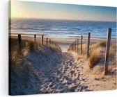 Artaza - Peinture sur Toile - Sentier dans les Dunes avec Plage et Mer - 120x80 - Groot - Photo sur Toile - Impression sur Toile