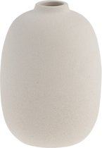 Storefactory albacken ovaal wit vaasje -  keramiek - Ø 8 centimeter x 11 centimeter