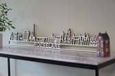 Skyline Roeselare Zwart Mdf 130 Cm Wanddecoratie Voor Aan De Muur Met Tekst City Shapes