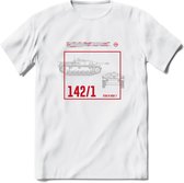 Stug 3 Tank Destroyer leger T-Shirt | Unisex Army Tank Kleding | Dames / Heren Tanks ww2 shirt | Blueprint | Grappig bouwpakket Cadeau - Wit - XL