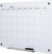 Vinsetto Kalenderbord 4 glasclips magneetbord planbord wit | bol.com