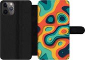 Bookcase Geschikt voor iPhone 11 Pro telefoonhoesje - Cirkel - Patronen - Kleuren - Met vakjes - Wallet case met magneetsluiting