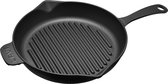 Lava - grill pan - ronde pan - 28 cm rond - gietijzer zwart