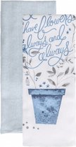 keukendoek Atelier 45 x 65 cm katoen blauw 2 stuks
