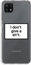 Case Company® - Samsung Galaxy A22 5G hoesje - Don't give a shit - Soft Cover Telefoonhoesje - Bescherming aan alle Kanten en Schermrand
