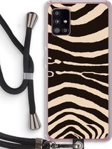 Case Company® - Samsung Galaxy A51 5G hoesje met Koord - Arizona Zebra - Telefoonhoesje met Zwart Koord - Bescherming aan alle Kanten en Over de Schermrand