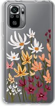 Case Company® - Xiaomi Redmi Note 10S hoesje - Painted wildflowers - Soft Cover Telefoonhoesje - Bescherming aan alle Kanten en Schermrand