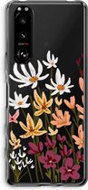 Case Company® - Sony Xperia 5 III hoesje - Painted wildflowers - Soft Cover Telefoonhoesje - Bescherming aan alle Kanten en Schermrand