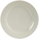eetbord 24,5 cm porselein wit