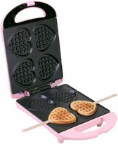 wafelijzer Sweet Dreams hartjeswafels 780W roze