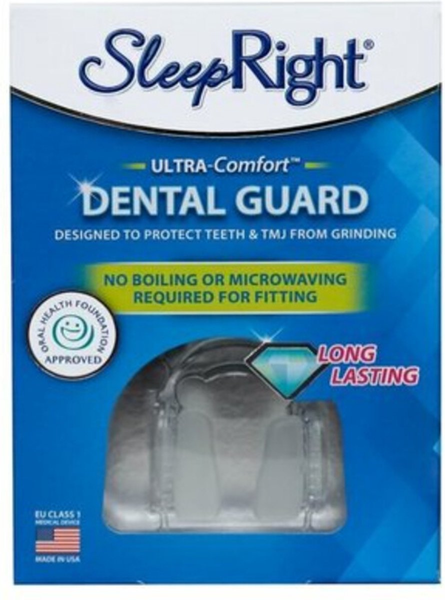 Sleepright Ultra-Comfort Knarsbitje | Zelf instelbaar - maat S t/m XL | Gebitsbescherming tegen Tandenknarsen / Bruxisme | Direct te gebruiken voor elke gebitsmaat | Made in US