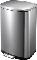pedaalemmer Della 50 liter RVS matzilver