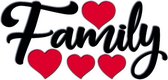 3D-muursticker Family 15,5 x 34 cm zwart 5-delig