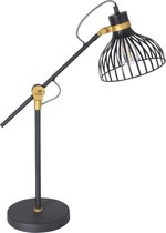 Steinhauer Dunbar AN tafellamp metal shade - zwart