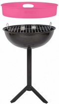 barbecue tafel 60 cm staal zwart/roze