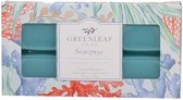 wax bar Seaspray 2,5  x 14,5 cm mintgroen 6 stuks