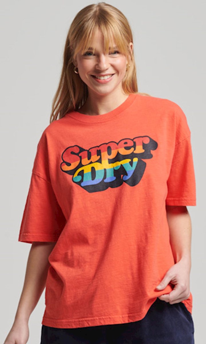 Superdry Dames tshirt Vintage Cali T-shirt Cay – Cayenne