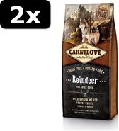 2x CARNILOVE REINDEER ADULT 12KG