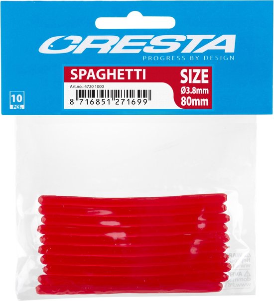 Cresta Pole-G Spaghetti 80mm dikte: 3.8mm (10 pcs) - Kleur : Geel van Cresta — afbeelding 5