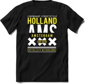 Amsterdam - Holland | TSK Original & vintage | T-Shirt Heren - Dames | Geel | Perfect Cadeau Shirt | Grappige Spreuken - Zinnen - Teksten | Maat XL
