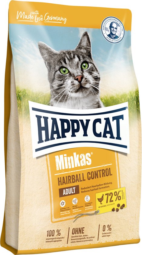 Happy Cat Minkas Adult Hairball Control Gevogelte - 4 kg | bol.com