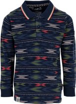 J&JOY - Poloshirt Mannen Manitoba Navy Spirit Print