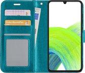 Samsung Galaxy A33 Hoesje Bookcase Flip Cover Book Case - Turquoise