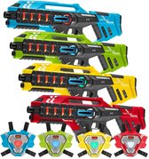 Light Battle Connect Mega Blasters- 4 laserguns + 4 lasergame vesten - Met unieke anti-cheat functie - lasergame set voor 4 spelers