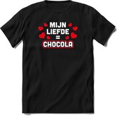 Mijn Liefde is Chocola - Valentijnsdag T-Shirt Heren / Dames - Perfect Valentijn Cadeau Mannen / Vrouwen - Grappige Liefdes en Exen Spreuken, Zinnen en Teksten.