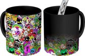 Magische Mok - Foto op Warmte Mokken - Koffiemok - Tieners - Monster - Doodle - Patronen - Magic Mok - Beker - 350 ML - Theemok