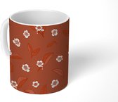 Mok - Koffiemok - Bloemen - Patronen - Bladeren - Mokken - 350 ML - Beker - Koffiemokken - Theemok