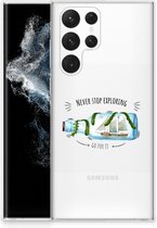Bumper Hoesje Geschikt voor Samsung Galaxy S22 Ultra Smartphone hoesje Boho Bottle