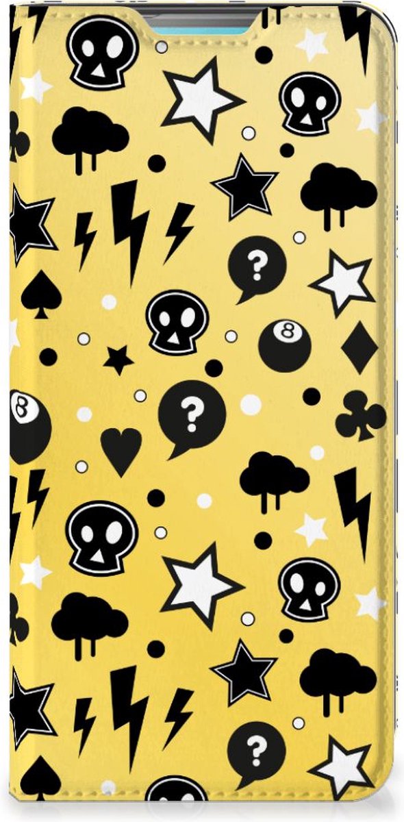 Mobiel BookCase Samsung Galaxy A53 Punk Geel
