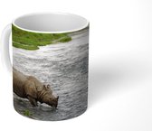 Mok - Neushoorn in het water - 350 ML - Beker - Uitdeelcadeautjes