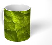 Mok - Van dichtbij weergeven blad met nerven die de vorm bepalen - 350 ML - Beker - Uitdeelcadeautjes