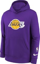 Nike NBA Los Angeles Lakers Team Hoodie EZ2B7FEKW-LAK, voor een jongen, Purper, Sweatshirt, maat: L
