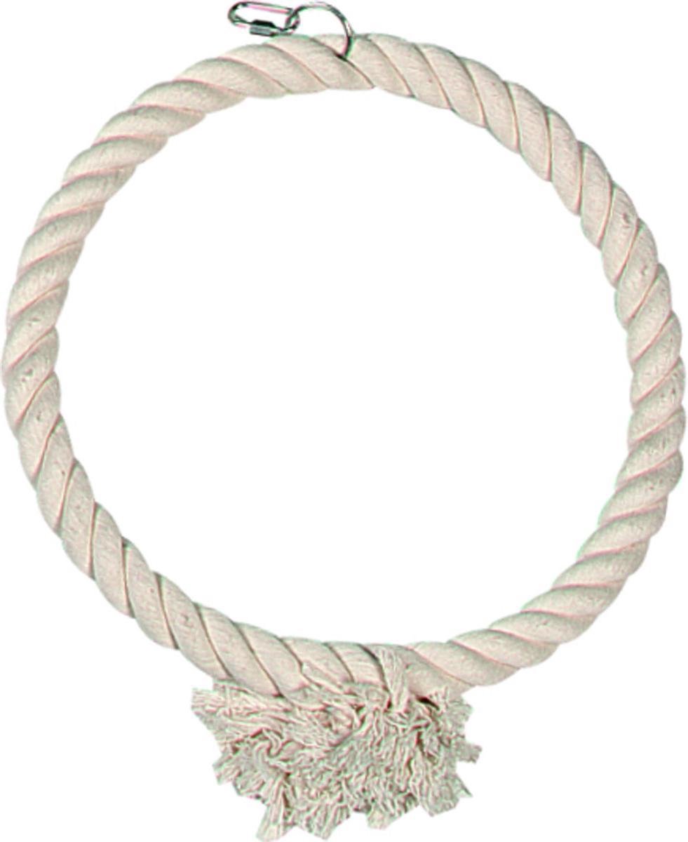 Katoenen kooihanger vogel - Wit - 35 cm