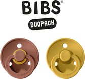 BIBS Fopspeen - Maat 2 (6-18 maanden) DUOPACK - Woodchuck & Oker - BIBS tutjes - BIBS sucettes