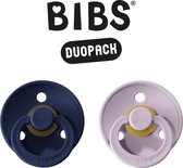 BIBS Fopspeen - Maat 2 (6-18 maanden) DUOPACK - Deep Space & Dusty Lilac - BIBS tutjes - BIBS sucettes