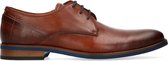 Van Lier - Heren - Cognac leren veterschoenen - Maat 43