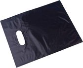 Draagtassen Plastic Zwart 20x25cm PE 20 micron (100 stuks)