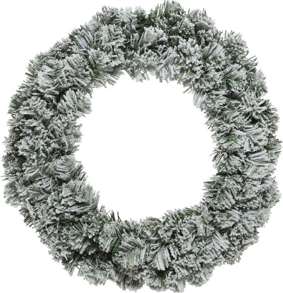 Kerstkrans Imperial krans snowy h60 cm groen/wit
