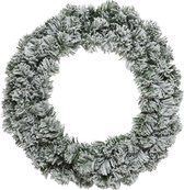 Couronne de Noël Couronne Imperial enneigée h60 cm vert / blanc