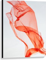 Canvas  - Rood Doek - 75x100cm Foto op Canvas Schilderij (Wanddecoratie op Canvas)